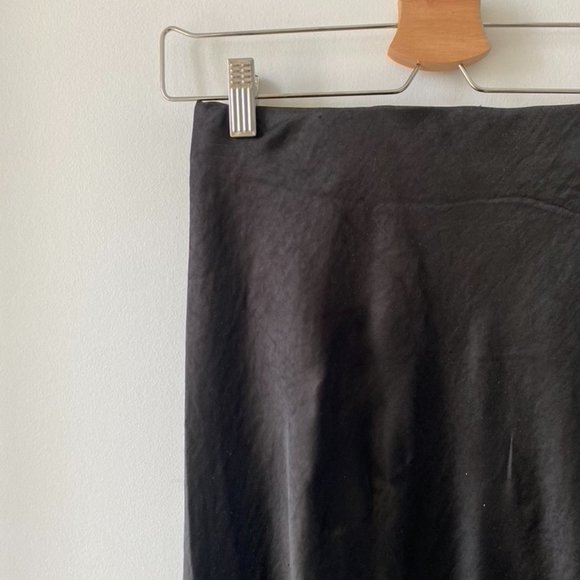 Nordstrom Rack Black Silk Midi Skirt - Picture 3 of 3